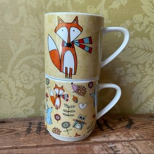 Woodland Critter Stacking Mugs